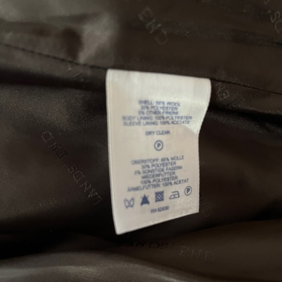 Lands End pea coat in brown - Picture 5 of 6